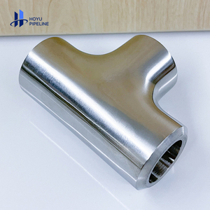 T per saldatura in acciaio inossidabile per uso alimentare 304 316l 1.5 "t saldato per lucidatura sanitaria gomito a t uguale di tipo lungo - Product Image 2