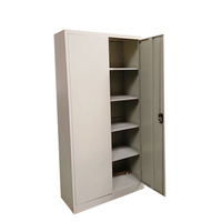 Armoire de rangement de fichiers de bureau moderne à deux portes, cinq étages, en acier réglable, en tôle laminée à froid galvanisée, pour la maison, le bureau, l'école