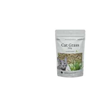 Kit d'<span class=keywords><strong>herbe</strong></span> à <span class=keywords><strong>chat</strong></span> biologique de qualité supérieure avec bol en céramique et plateau en bambou comprenant des pots de fleurs pour chats d'intérieur - Product Image 1