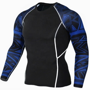 <b>Men's</b> Fitness Gym Sports <b>Base</b> <b>Layer</b> Compression Skinny Tops & Pants 2-Piece Set Elastic Waist Quick Dry - Product Image 1