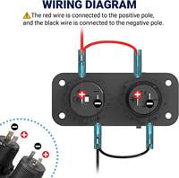 Chargeur de voiture multi-ports USB-A + Type-C 12-24V PD+QC 3.0 le plus vendu avec affichage du panneau et interrupteur marche/arrêt
