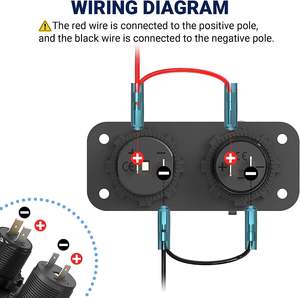 Chargeur <span class=keywords><strong>de</strong></span> <span class=keywords><strong>voiture</strong></span> multi-ports WLETO PD+QC 3.0 12-24V USB-A+Type-C le plus vendu avec affichage du panneau et interrupteur marche/arrêt, couvercle étanche - Product Image 3