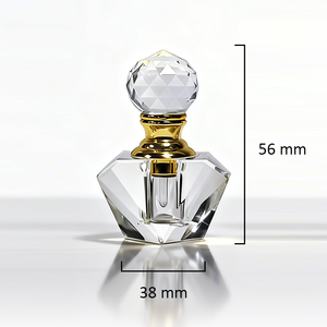 Kostbare Kristallen Parfumflesje Sample Polygon 1ML Glazen Flesjes Parfum Transparant 3ML Parfumolieflesje Met Pipet - Product Image 2