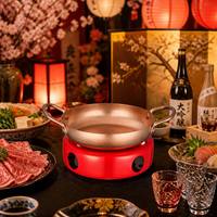 Ensemble de casseroles japonaises Sukiyaki avec réchaud à alcool, poêle peu profonde en acier inoxydable, pour shabu, cantine, restaurant, hôtel, restauration, buffet