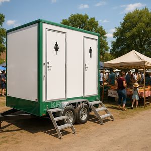 Nouvelle conception 2025, toilettes portables durables, remorques de toilettes à 3 conteneurs pour les événements - Product Image 3