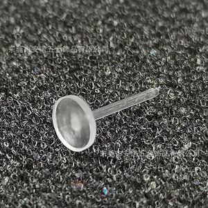 Clous d'oreilles en résine transparente, tête plate ronde, pour la fabrication de boucles d'oreilles, accessoires de bijoux DIY, matériau plastique PC - Product Image 4
