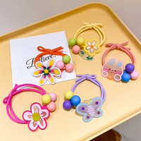 Headband Korea Fashionable Terlaris, Elastis, Motif Hewan Kartun Lucu dan Bunga, Karet Rambut untuk Anak Perempuan Manis
