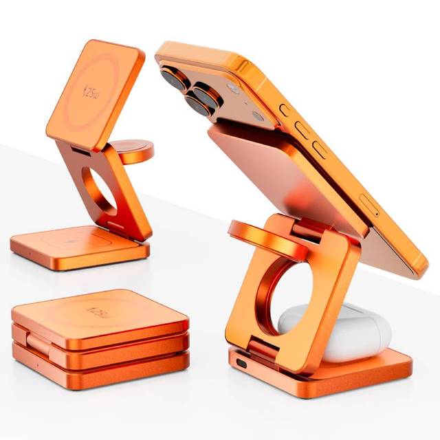 25W Wireless Charger 3 in 1 Magnetic Folding Charger Station Phone Watch for iPhone HUAWEI Samsung