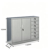 Archivador de Oficina de Acero Reforzado, Modelo H1090W900D400, Personalizable