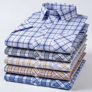 <span class=keywords><strong>Chemise</strong></span> Hawaïenne Décontractée pour <span class=keywords><strong>Homme</strong></span> 100% Coton Teint en Fil Anti-Plis Manches Courtes à Carreaux Respirante Séchage Rapide <span class=keywords><strong>Grande</strong></span> <span class=keywords><strong>Taille</strong></span> <span class=keywords><strong>6XL</strong></span> - Product Image 3