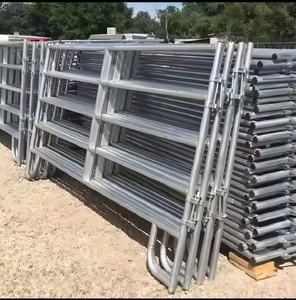 Thép nhẹ nhúng nóng mạ kẽm máng bò thức ăn mét cổng paddock liên tục hàn 1m * 2.8m không có bảng điều khiển gia súc đường sắt 4ft chiều cao - Product Image 4