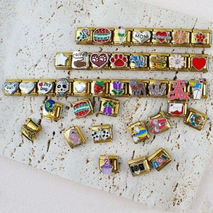 Nouvelle série de bracelets modulaires de style italien, base en or ou en argent aléatoire, chaîne d'assemblage personnalisée - Product Image 2