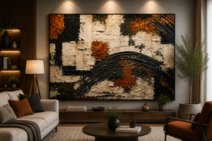 Essence of Decay Abstract Oil Painting On <b>Canvas</b> Hand Painted Artwork Modern Wall Decor Indoor Use No <b>Frame</b> Original Art Piece - Product Image 2