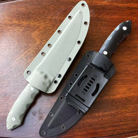 DIY Feststehende Klinge Bushcraft-Messer 4CrMoV Stahl ABS-Griff Camping Überlebensmesser Individuelles Logo 3,0mm 18cm Outdoor-Messer Maßanfertigung Großhandel