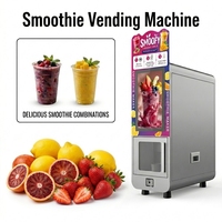 Máquina Expendedora Inteligente de Smoothies de Frutas Frescas, de Acero Inoxidable, para Escritorio, con Sistema de Refrigeración, Gestión en la Nube por WiFi, Sin Necesidad de Personal