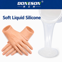 Silicone liquide souple réaliste pour la fabrication de jouets pour adultes, godemichés – Toucher super doux, haute résilience, faible écoulement d'huile, mélange 1:1
