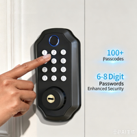 Cerradura Inteligente Biométrica con Huella Dactilar Tuya, Cerradura Digital con Bluetooth y Contraseña, Llave Mecánica para Apartamentos de Alquiler y Dormitorios, Sin Manija