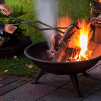 VODA Heavy Duty Cheminée Foyer Feu de camp Poker Bâton et Cheminée Poêle à bois Pinces à bois Accessoires Outil