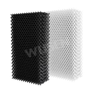 Suporte Design Personalizado air cooler máquinas Evaporative Honeycomb Air Cooling Pad/ Plastic cooling pad para