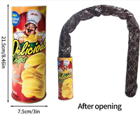 Cadeau farfelu : Boîte de chips surprise avec serpent qui sort - Idéal pour les fêtes, le poisson d'avril, et les blagues amusantes
