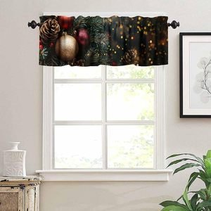 Cortina Corta Decorativa para Ventana con Diseño Navideño de Renos y Pinos, Adorno para <span class=keywords><strong>Cocina</strong></span>, Decoración del Hogar, Personalizable - Product Image 5