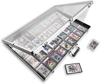 Vitrine de présentation de cartes de baseball grand format, vitrine de table en aluminium et acrylique verrouillable, vitrine portable pour salon professionnel