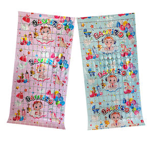 Rideau carré coloré brillant pour décoration de fête prénatale, rideau de porte à bloc imprimé pour baptême espagnol - Product Image 2