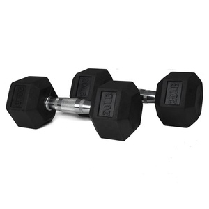 Haltères hexagonaux professionnels de <span class=keywords><strong>20</strong></span> livres, ensemble d'accessoires de gym en caoutchouc - Product Image 3