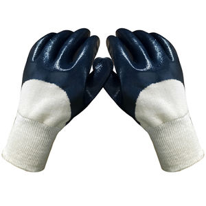 Bright and free nitrile coating the plotter's lines cotton nitrile working protection Working gloves working - Product Image 4