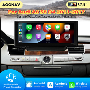 Radio de coche de 12,3 pulgadas para Audi A8 S8 2010-2017 última pantalla táctil Android GPS reproductor de vídeo Multimedia inalámbrico Carplay Qualcomm - Product Image 2