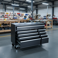 Caja de Herramientas con Ruedas, con Cerradura, Anticorrosión, para Reparación de Automóviles, Bricolaje, con Asa Cómoda, para Garaje o Taller