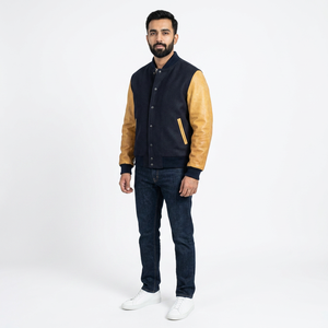 Custom High Quality Breathable Winter <b>Men's</b> <b>Baseball</b> Letterman College Varsity <b>Jackets</b> with Front Logo - Product Image 1