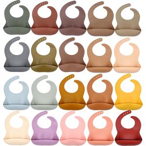 Bavaglini impermeabili puliti in Silicone morbido di nuovo colore personalizzati - Product Image 1