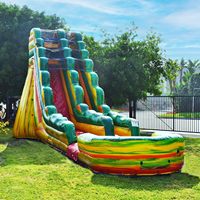 Toboggan aquatique gonflable commercial de 23 pieds, château gonflable, design populaire à prix avantageux