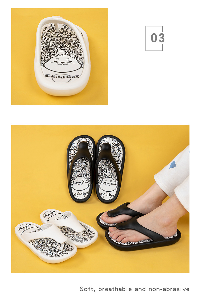 Custom Printed Men Summer Shoes EVA Flip-flops Ladies Shoes Ladies Flip Flop Slippers 3cm Thick Sole