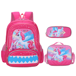 Juego de 3 Piezas de Mochila Escolar con Personajes de Dibujos Animados en 3D de 16 Pulgadas para Niños con Estuche para Lápices y Lonchera, Mochilas Escolares al por Mayor para Estudiantes de Primaria - Product Image 3