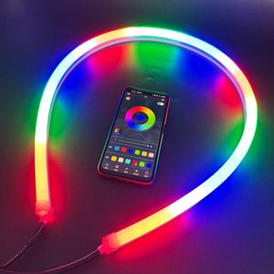 Tira de LED <span class=keywords><strong>RGBIC</strong></span> Direccionable WS2811 DMX <span class=keywords><strong>Neon</strong></span> Flex <span class=keywords><strong>RGBIC</strong></span> DC12V 24V, 180 Grados, 270 Grados, 10*20mm, 15*25mm, 16*16mm, Luz de Neón <span class=keywords><strong>RGBIC</strong></span> - Product Image 1