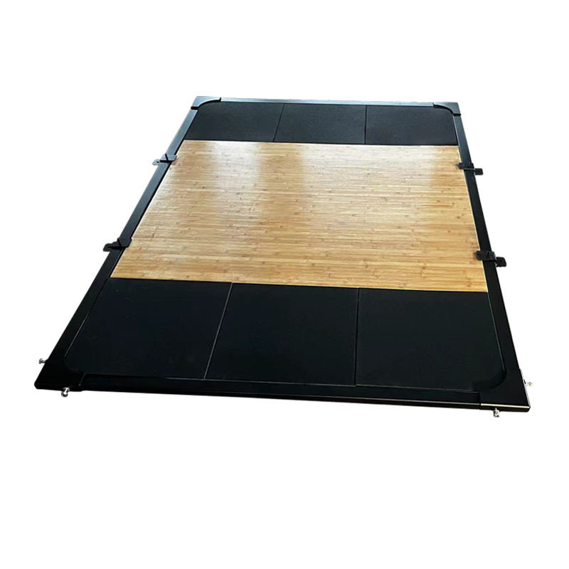Competition Weightlifting Platform Heavy Duty Rubber Wood Design