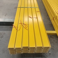 Perfil Pultruido de FRP, Tubo Cuadrado de Plástico Reforzado con Fibra de Vidrio, Tubo Rectangular Personalizable de GRP, Servicio de Corte para Construcción