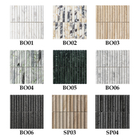 Mosaïque de marbre pour murs et sols, motifs floraux multicolores, décoration pour hôtels et villas, projets de décoration