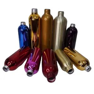 Botol Aluminium Elektroplating UV Berkualitas Baik, Semprotan Tabir Surya/Pil/Losion/Botol Emulsi