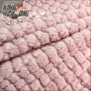 <span class=keywords><strong>Kingcason</strong></span> Nhà Máy Bán Buôn 100% Polyester Jacquard Thỏ Lông Vải Fluffy Thoải Mái 200gsm Giường Lót Chăn Cho Nhà - Product Image 2