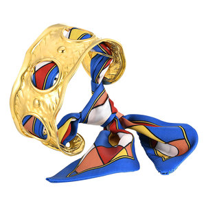 ACEWORKS Brazalete de Acero Inoxidable con Diseño Novedoso, Baño de Oro PVD de 18K, con Zirconia y Engaste de Garras |   Hipoalergénico, Elegante y Único - Product Image 6