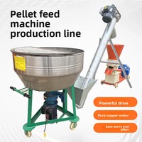 Ligne de production de granulés d'aliments pour volailles et poissons, mélangeur-granulateur multifonctionnel avec garantie de 3 mois