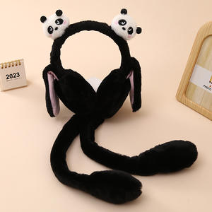 प्यारा कार्टून पांडा चलती एयरबैग सर्दियों के बच्चों के गर्म बालों वाले बच्चों के लिए गर्म कपड़े - Product Image 2