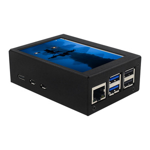 Hot Verkoop Custom Logo Aluminium Metalen <span class=keywords><strong>3</strong></span>.5 Inch 480*320 Touchscreen Vitrine Met Koeler Ventilator Voor <span class=keywords><strong>Raspberry</strong></span> <span class=keywords><strong>Pi</strong></span> 5 Uit Fabriek - Product Image 1
