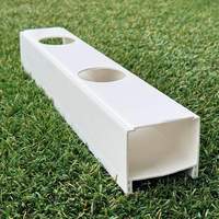 Système de culture hydroponique NFT MGS, canal en PVC blanc et bicolore 73*62mm pour la croissance des plantes à feuilles vertes