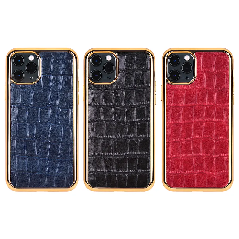 Custom iphone 12 Leather Case Genuine Crocodile Pattern CoverためiPhone 12 Genuine Leather Case Back Cover iphone Case