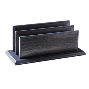 יוקרתי כחול כהה pu עור pu + מגש קובץ מגש עט בעל שם מחזיק כרטיס מגזין 5 יח 'משרד - Product Image 2