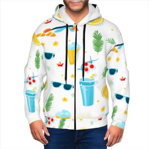 Custom image Men's Zip-Up <b>Hoodie</b> with Enzyme Washed <b>3D</b> Embroidered Screen Printed Design Anti-Wrinkle and Anti-Shrink Lined Style - Product Image 5